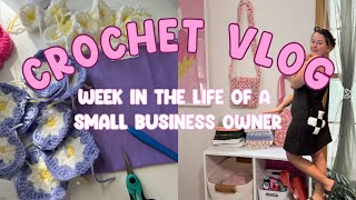 LAUNCH PREP Vlog #72  Crocheting New Bags & Taking Product Photos Small Business Owner