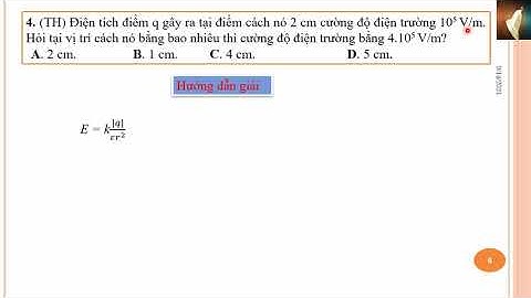 Bài tập điện trường của 1 điện tích năm 2024