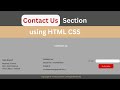 How to Make Contact Us Section using HTML CSS | VSClass Online | #htmlcss #htmlcssproject #vsclass