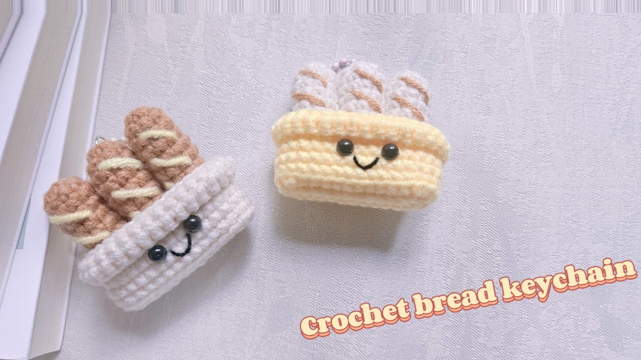 Crochet bread keychain#crochet #handmade #crochet tutorial