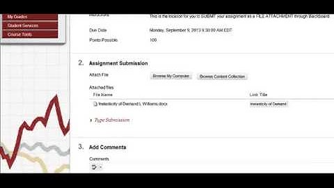 Submitting an Assignment Through Blackboard