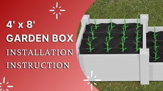 4' x 8' Raised Vinyl Garden Bed, PVC Garden Bed, EASY GARDEN