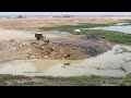 🙏Excellent Work!! Bulldozer SHANTUI Spreading Rock Soil Into Water Lake Filling Up Best Epic Machine