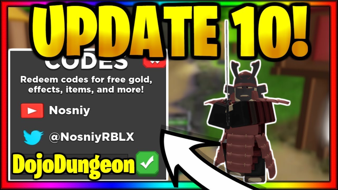 New Codes For Treasure Quest Update 10 Dojo Dungeon Update Roblox Youtube