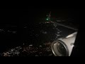 4k turkish airlines airbus a321200 night approach landing and taxi in izmir