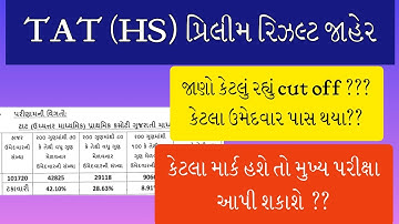 TAT (HS) PRELIM RESULT | ટાટ પરિણામ જાહેર
