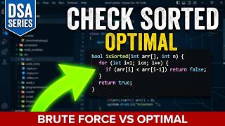 Check if Array is Sorted | Brute Force & Optimal Approach | DSA
