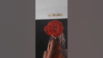 Vẽ Tranh Tường Cô Gái và Hoa trang trí Spa/Bức tranh của vẻ đẹp con người và thiên nhiên/ #shorts