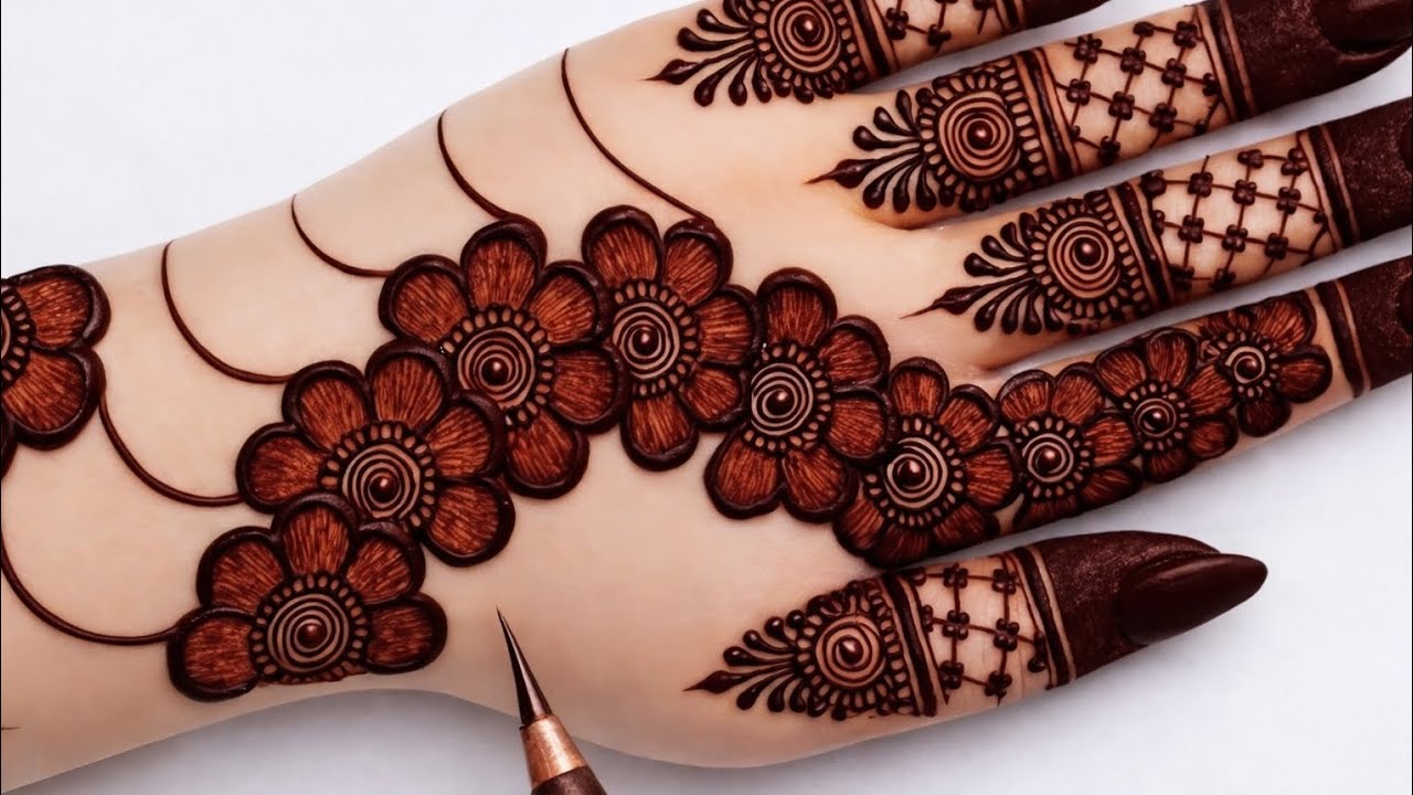 Very simple and unique style mehndi design for back | new easy mehndi design2026 |mehndi designs