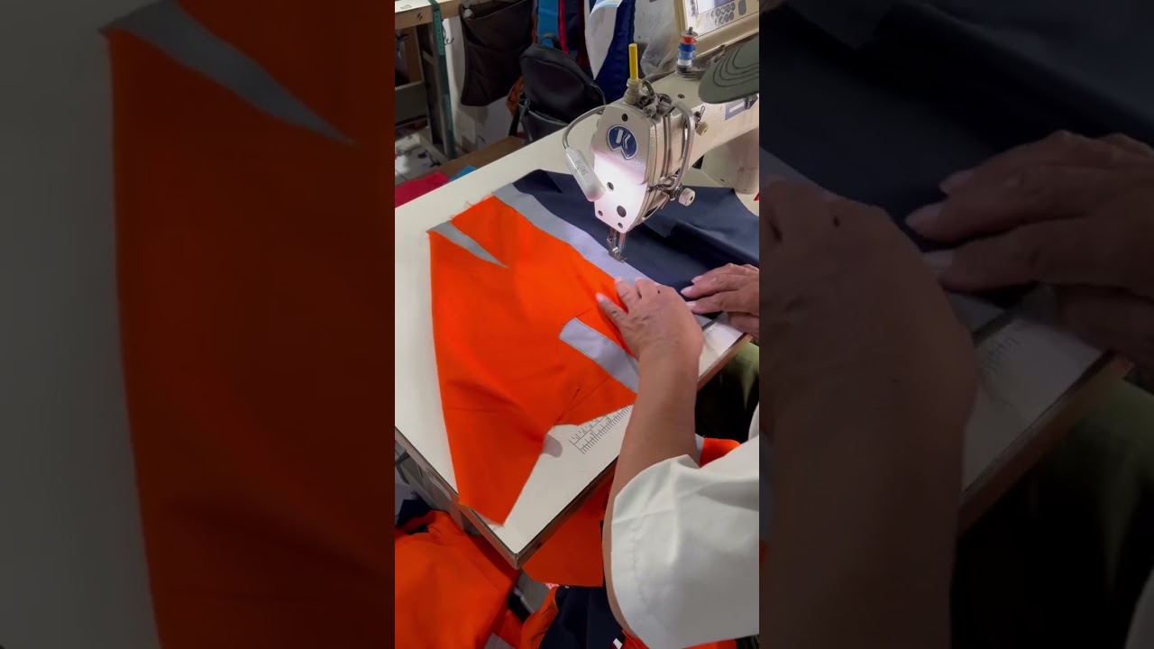 CARA JAHIT SCOTLITE 3M DI BAJU SERAGAM KEMEJA KERJA LAPANGAN | MOKO GARMENT INDONESIA 