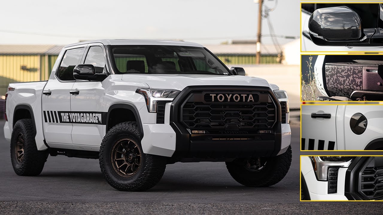 2022 Tundra Carbon Fiber Exterior Accessories + TRD Pro Bumper Caps (Door Handles, Mirrors + More)