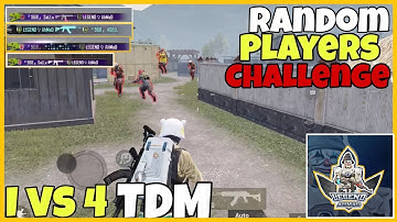 Joined Random Squad | They Challenged Me 1v4 TDM | Fastest Player | Pubg Mobile