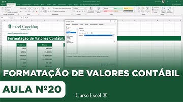Como Formatar Valores em Contábil no Excel - Curso Excel