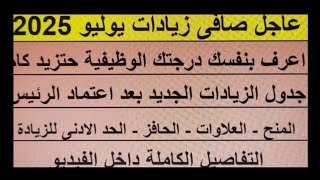 ⁣هام و عاجل صافي زيادات يوليو 2025 - اعرف بنفسك من الجدول درجتك الوظيفية هتزيد كام - شاهد التفاصيل