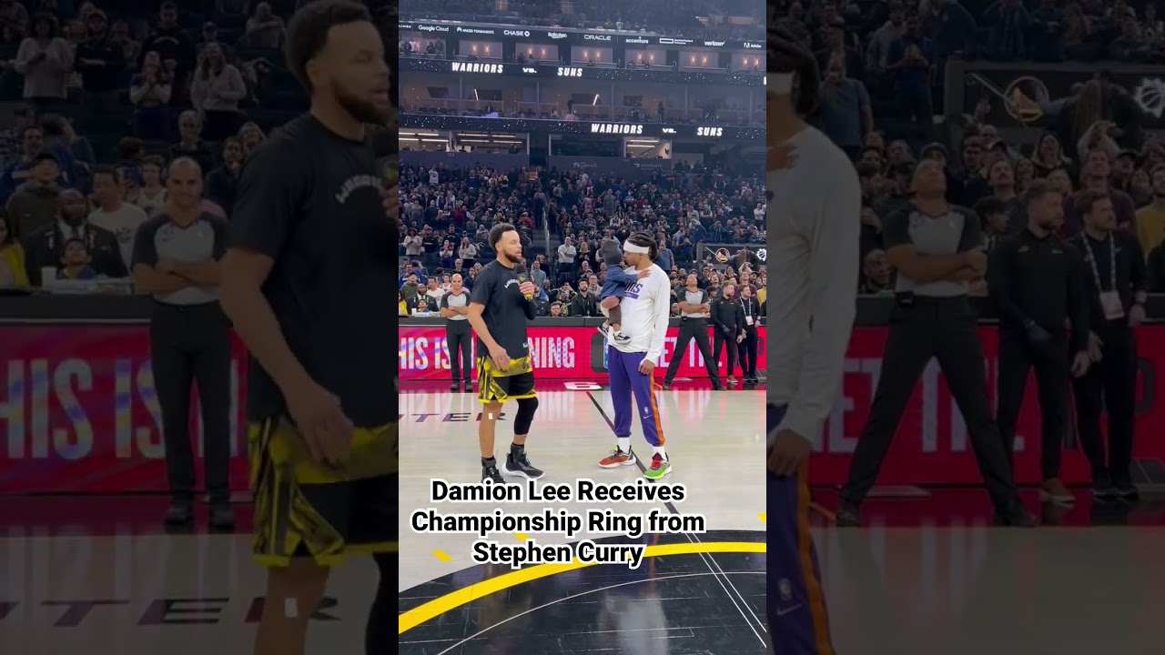 Damion Lee Receives Championship Ring from Stephen Curry | #shorts - YouTube