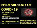 EPIDEMIOLOGY OF COVID -19