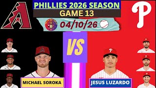 Philadelphia Phillies vs. Arizona Diamondbacks LIVE 3D Mode | Radio-Style Play-by-Play #phillies