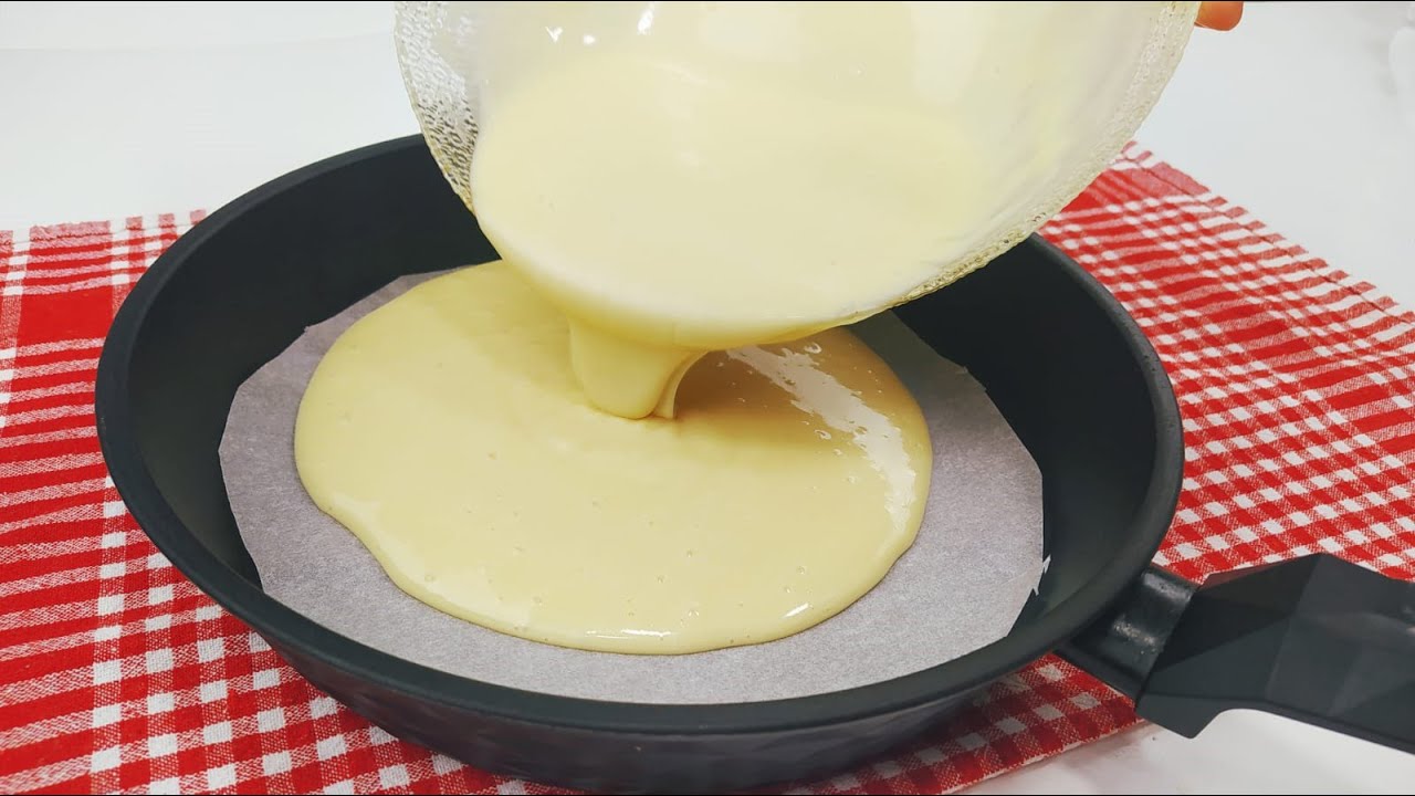 БЕЗ ДУХОВКИ. Шикарный торт за 10 минут! Бисквит на сковороде  | Очень просто и вкусно