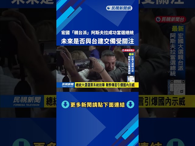 宏都拉斯總統大選 親台派候選人阿斯夫拉成功當選－民視台語新聞