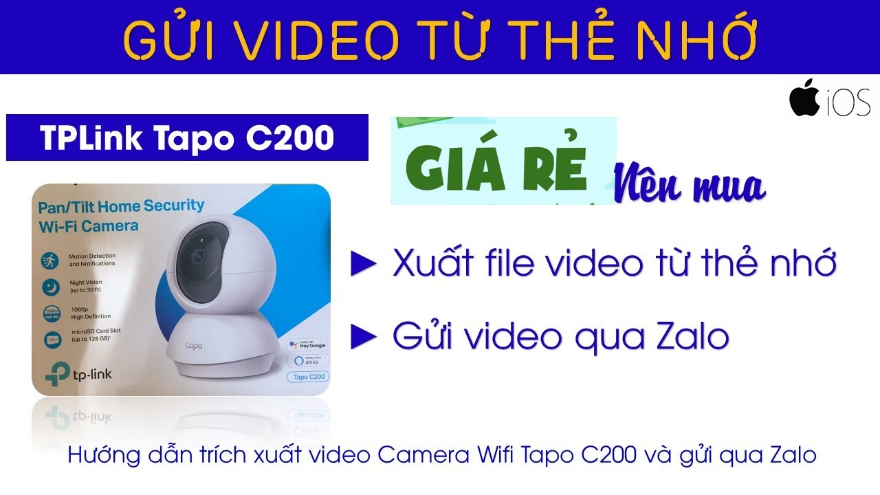 Chia sẻ camera Wifi Tapo C200 của TPLink - YouTube