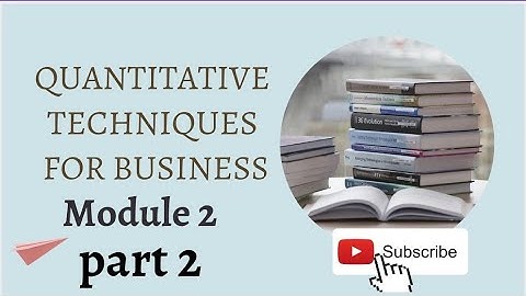 Calicut University Bcom and BBA 4th semester quantitative Techniques #quantitativetechniques
