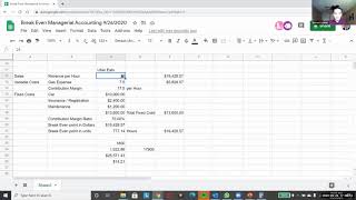 Breakeven Analysis with Google Sheets (Ch.5 Vid. 4)