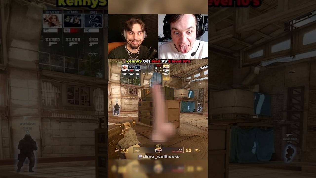 kennyS VS 5 Faceit Level 10s (Tweakin) 🔥#cs2 #csgo #counterstrike2 #dima_wallhacks