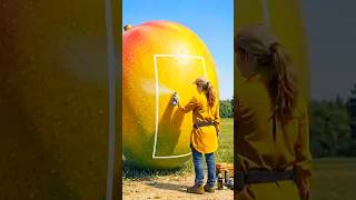 Building Inside a Giant Mango Shocked Me #diy #creative #shorts