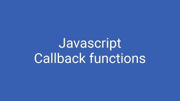 Callback functions in java script | JavaScript Tutorial