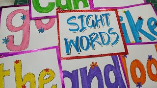 How to make Flashcards for Sight Words / Sight Words Flashcards making idea 