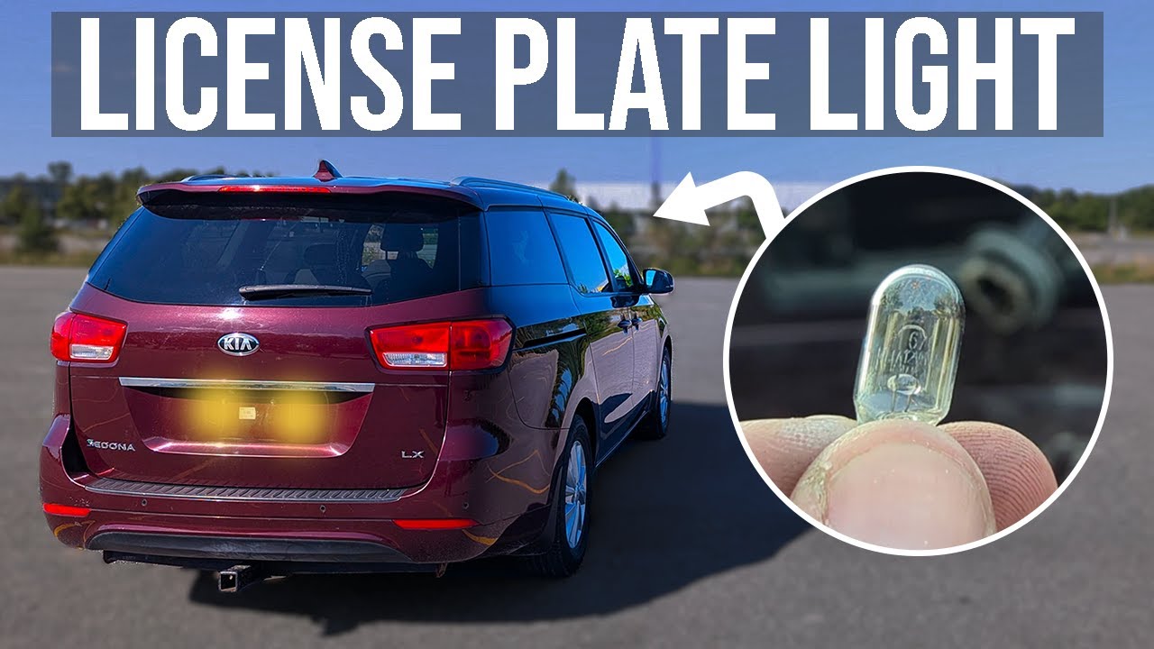 Как заменить лампочку подсветки номерного знака на Kia Sedona (2015-2021)