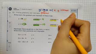 MyMaths Straight Line Graphs 2 Q1