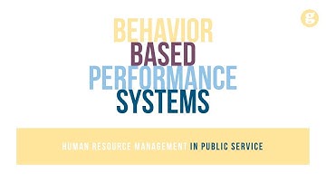 Behavior Based Performance Systems