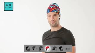 Cooling Gaiter Transformed Into Face Mask Head Buff Headband Helmet Linerheadwrap Bandanna