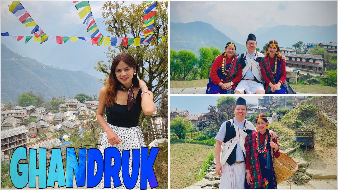 POKHARA TO GHANDRUK|| 12$ LUXURY TOURIST BUS || GURUNG VILLAGE 🌸🌸 Vlog 1