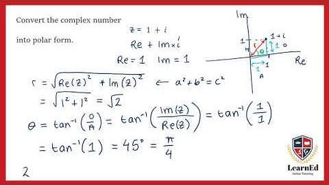 Complex Numbers: Convert from Rectangular to Polar form