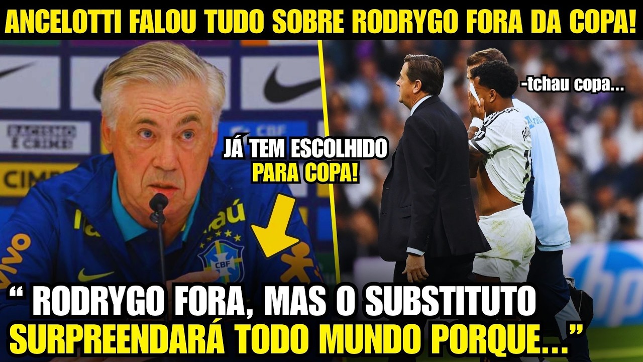 🚨NOSSA! OLHA A FORTE DECLARAÇÃO DE ANCELOTTI APÓS EXCLUSÃO DE RODRYGO DA COPA!