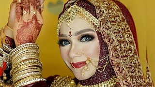 TUTORIAL MAKEUP DAN HIJAB WEDDING ALA INDIA