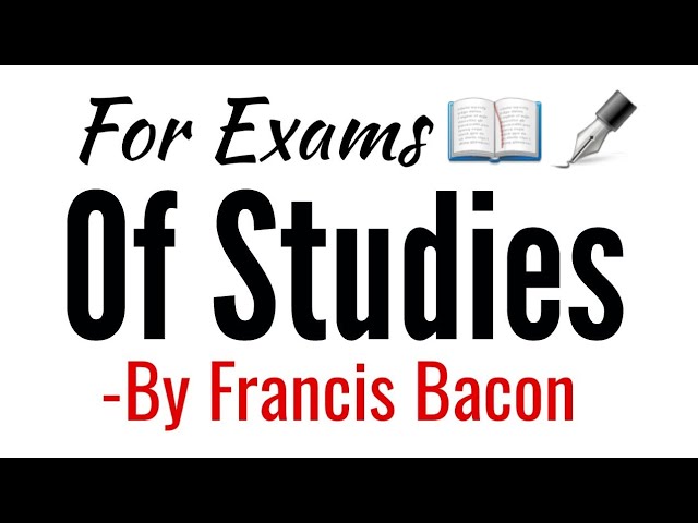 of studies by francis bacon summary in hindi