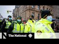 Some protesters arrested as police secure downtown Ottawa