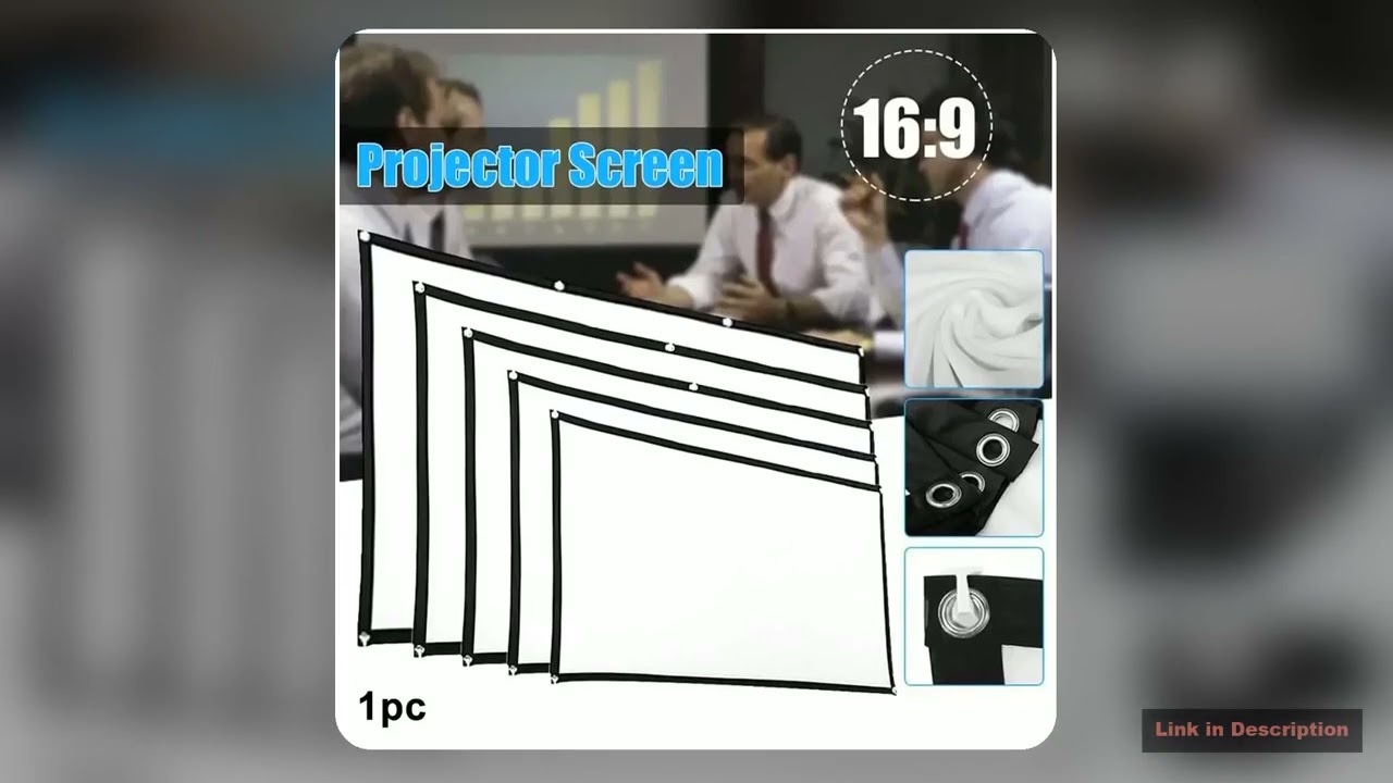 Projectors Screen Fabric Projector Cloth Antilight 60 72 84 100 120 150inch Home Outdoor Office
