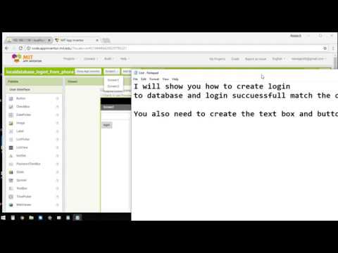 (5) Insert data to local server by mobile phone - Login and matched database password