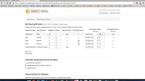 Setting up Your Grading Scheme