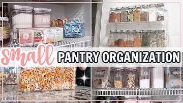 ORGANIZE AND DECLUTTER WITH ME // SMALL PANTRY ORGANIZATION