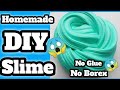 How to make a slime without glue  borax  activator make your own homemade slime 