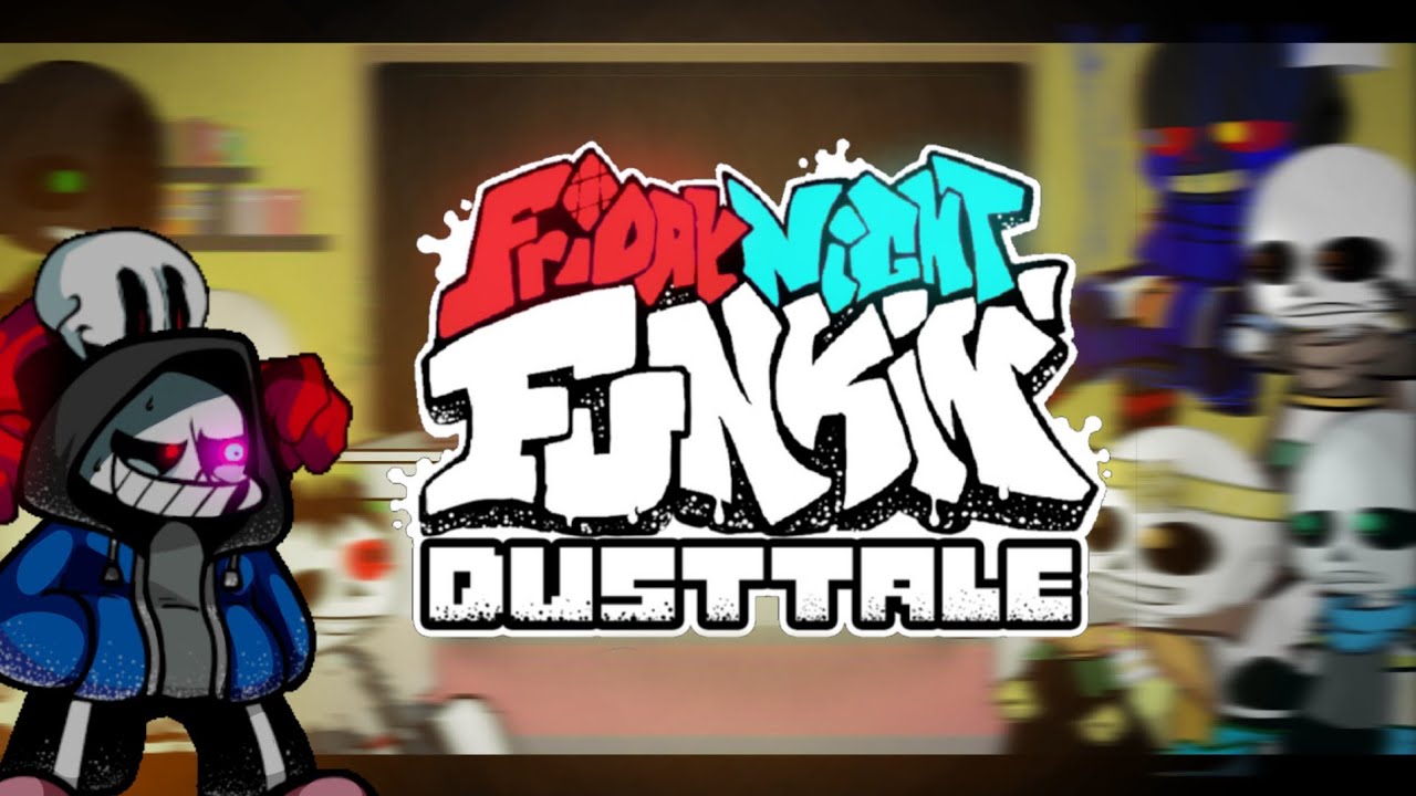 Sans aus React to fnf  dusttale mod 2.0