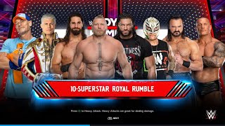 Can Brock Lesner Win The Royal Rumble Match WWE2k24 Gameplay