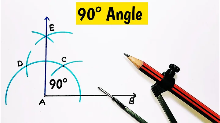 90 degree angle with compass || 90° Angle Construction