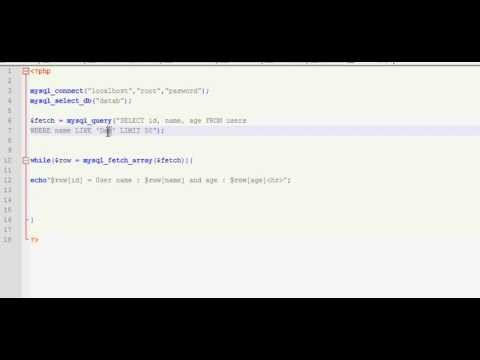 PHP Tutorials - MySQL Fetch Array (more specific way) - YouTube