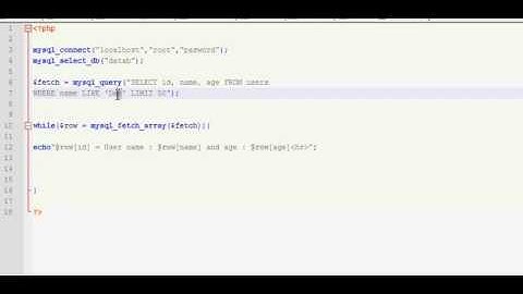 PHP Tutorials - MySQL Fetch Array (more specific way)